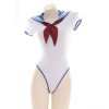 Cute Sailor Moon Cosplay Bodysuit Bow knot Sailor Suit Women Sexy Bodycon Romper Bodysuits Anime School 1 - Sailor Moon EU Store