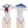 Cute Sailor Moon Cosplay Bodysuit Bow knot Sailor Suit Women Sexy Bodycon Romper Bodysuits Anime School - Sailor Moon EU Store